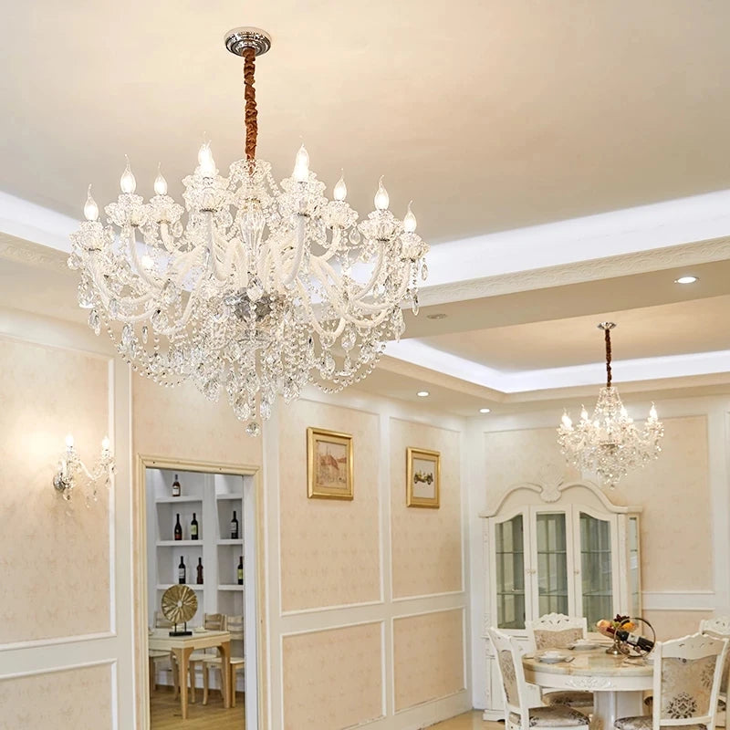 lustre moderne en cristal design pour décoration intérieure - vue 4 sur 17