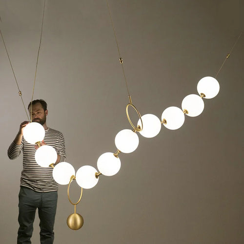 lustre nordique led acrylique pour décoration de maison - vue 2 sur 10
