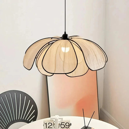 lampe suspendue moderne en tissu pour décoration artistique - vue 3 sur 11