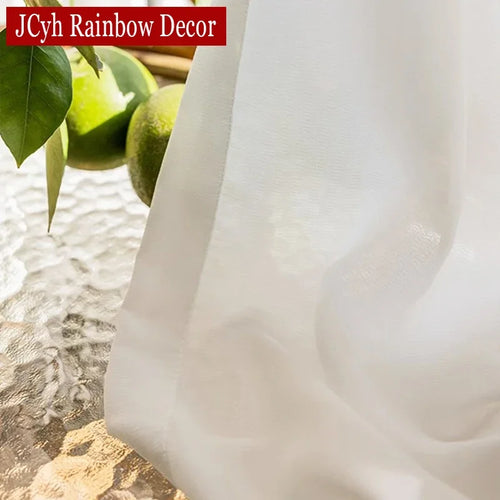 Voilage moderne en tulle uni pour salon chambre - vue 5 sur 7