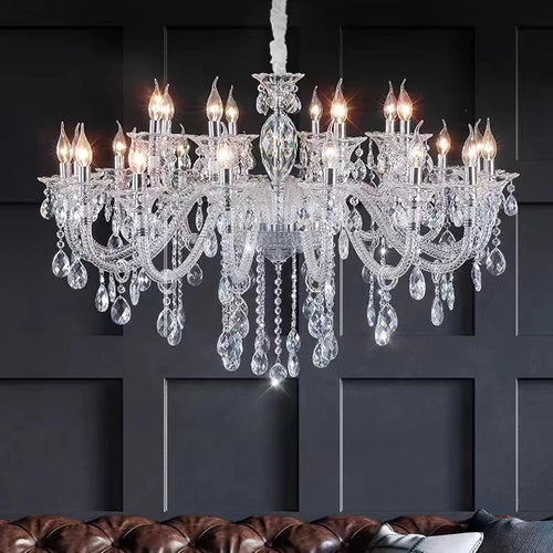 lustre moderne en verre cristal pour espace de luxe - vue 2 sur 13