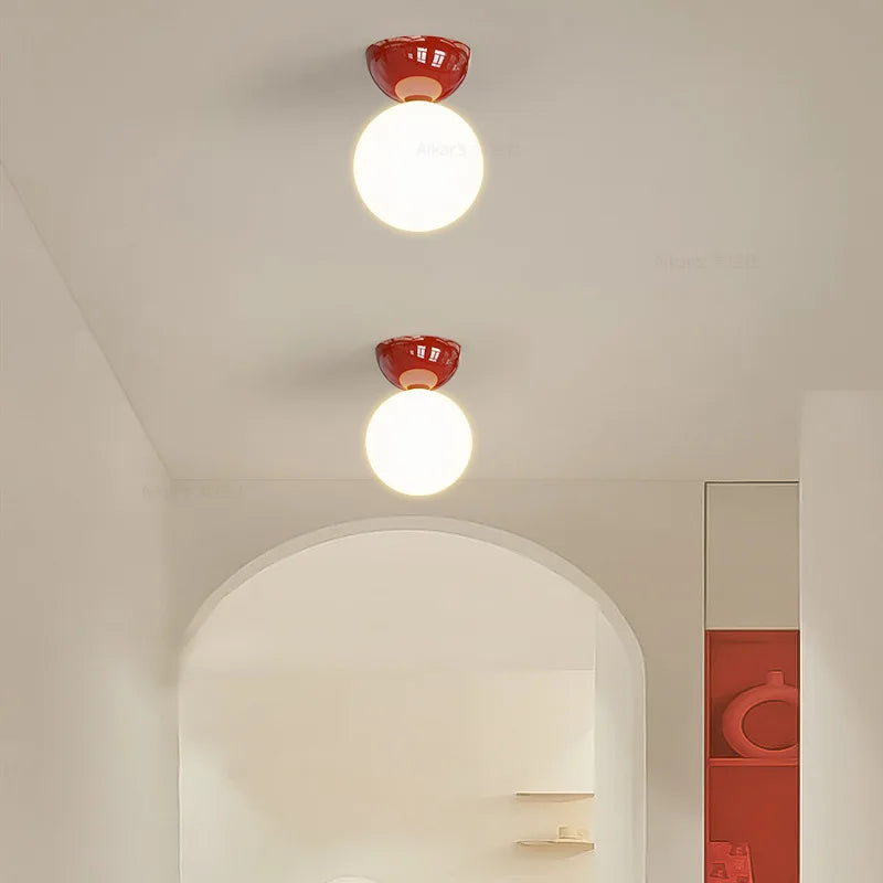 plafonnier simple de style médiéval bauhaus série crème - vue 3 sur 9