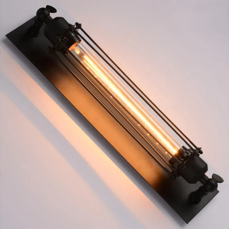applique murale style industriel rétro led éclairage maison décor intérieur - vue 4 sur 7