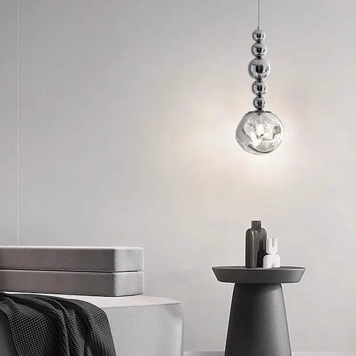 lustre moderne à led en cristal design nordique pour bar et salon - vue 3 sur 7