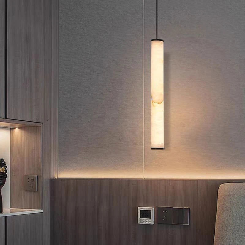 lustre en marbre et laiton 3000k avec cordon réglable pour intérieur - vue 4 sur 9