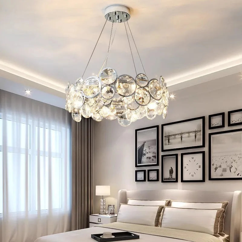 lustre en cristal moderne style nordique pour intérieur luxueux - vue 6 sur 10