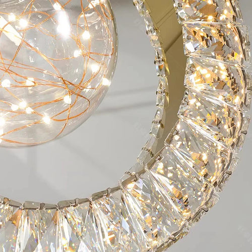 home decorationPendant lights, luxury crystal living room chandelier, dining room Pendant lamp, ceiling light, indoor lighting - vue 7 sur 6