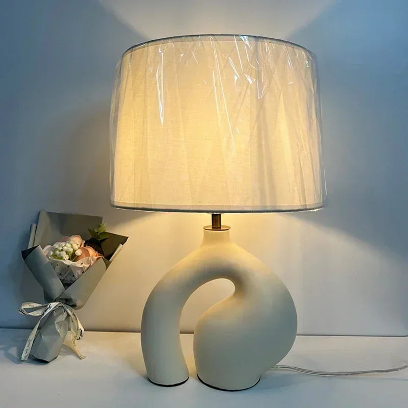lampe de bureau moderne en tissu pour décoration intérieure nordique - vue 5 sur 7