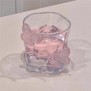 Verre irrégulier avec papillon 3d décoratif table