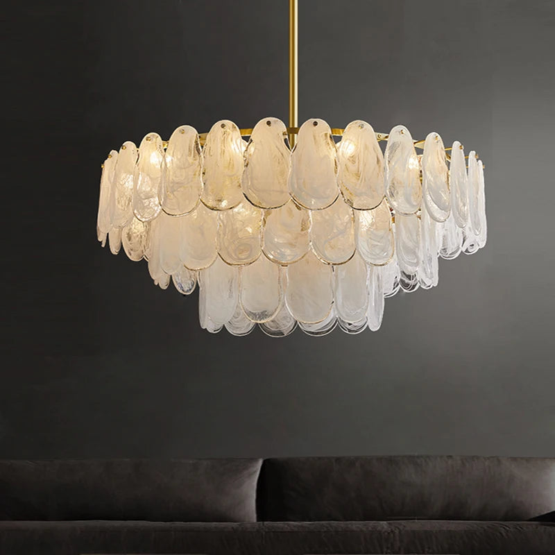 lustre suspendu en verre nuage design créatif postmoderne unique - vue 3 sur 18