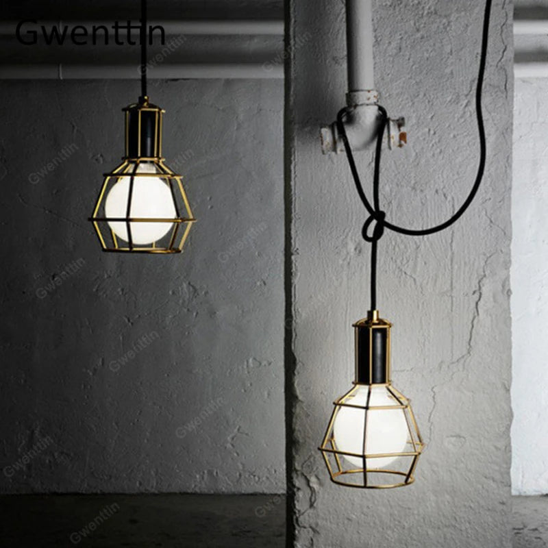 suspension en fer style cage pour décoration intérieure rétro moderne - vue 5 sur 11