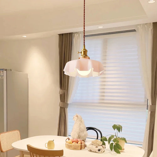 lustre plissé simple pour décoration intérieure éclairage doux - vue 5 sur 17