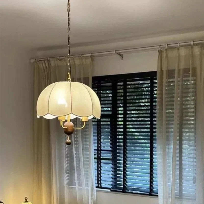 lustre rétro en tissu lumineux pour décoration intérieure - vue 5 sur 12
