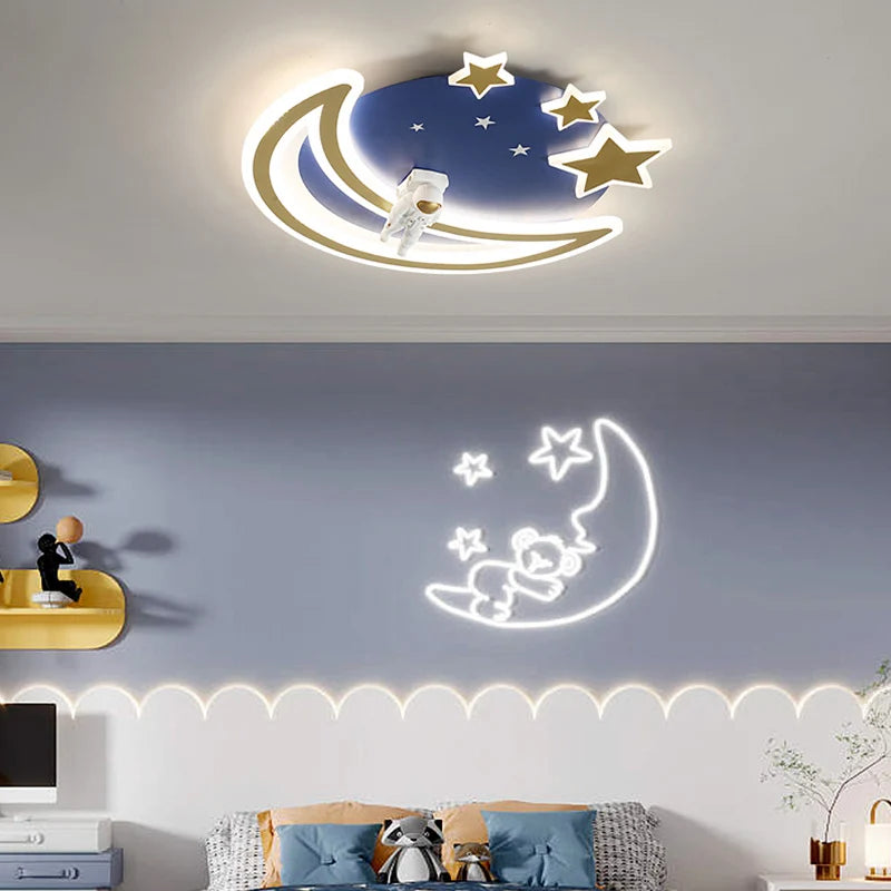 lustre led moderne pour décoration intérieure enfant et étude - vue 4 sur 11