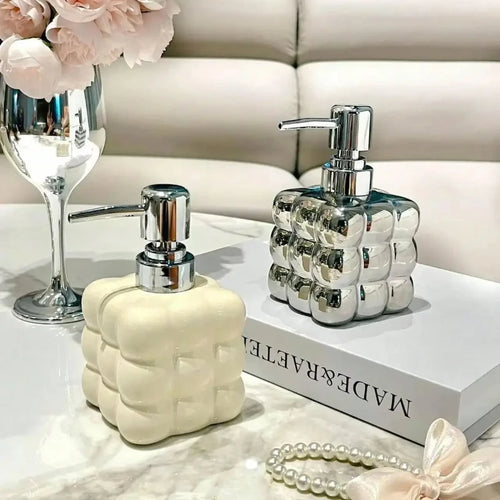 distributeur de savon liquide en céramique pour salle de bain - vue 5 sur 8