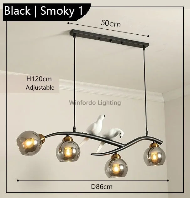 suspension design moderne forme oiseau scandinave décoratif winfordo - vue 8 sur 18