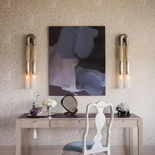 applique murale métal tissu pour éclairage intérieur design élégant - vue 3 sur 9