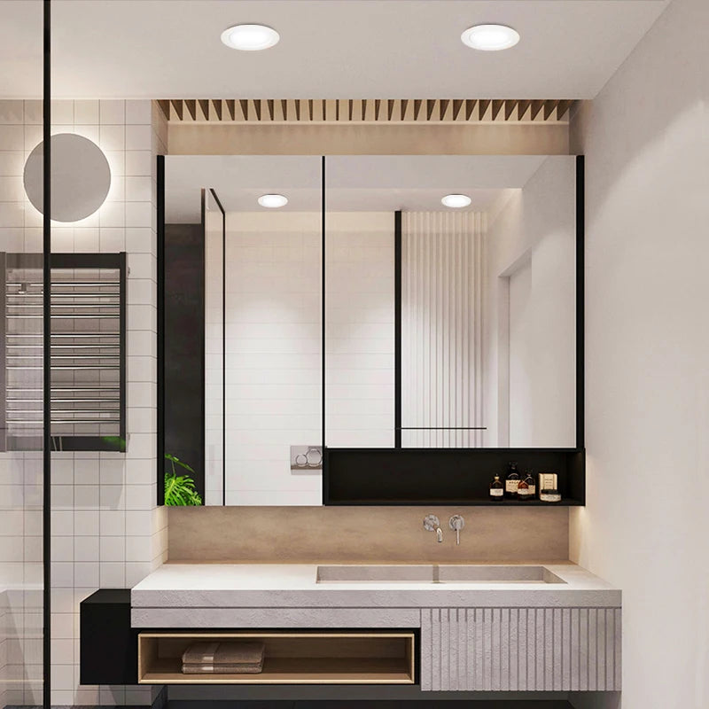 Spot LED encastré aluminium épais blanc naturel pour éclairage intérieur