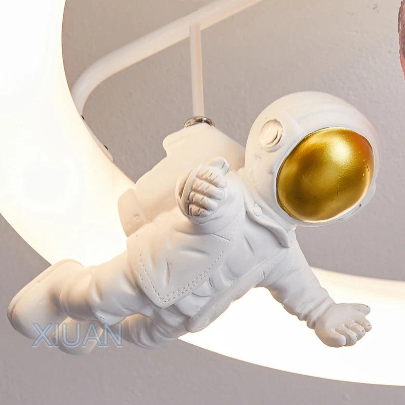 plafonnier créatif lapin espace lumière pour étudiants - vue 6 sur 8