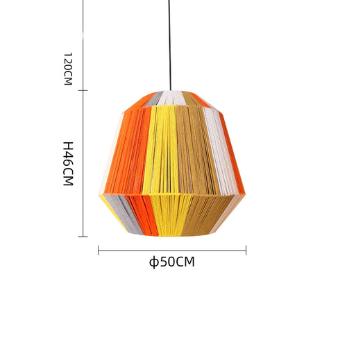 Suspension LOFT japonais rétro en bois bambou design - vue 20 sur 24