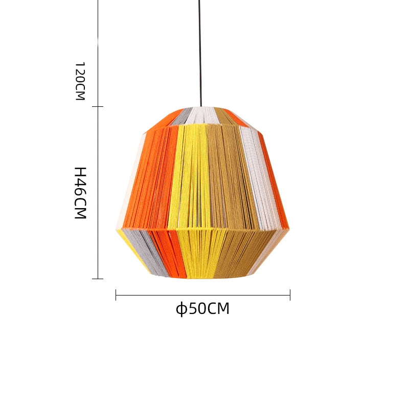 Suspension LOFT japonais rétro en bois bambou design - vue 20 sur 24
