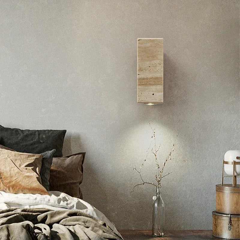 applique murale en marbre wabi sabi à led pour décoration intérieure