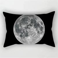 housse de coussin géométrique marbré noir et blanc 30x50 cm