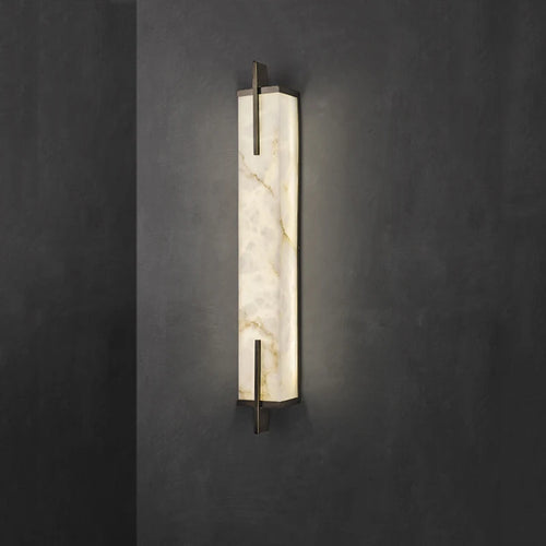 Applique murale Led en laiton doré et marbre - vue 2 sur 8