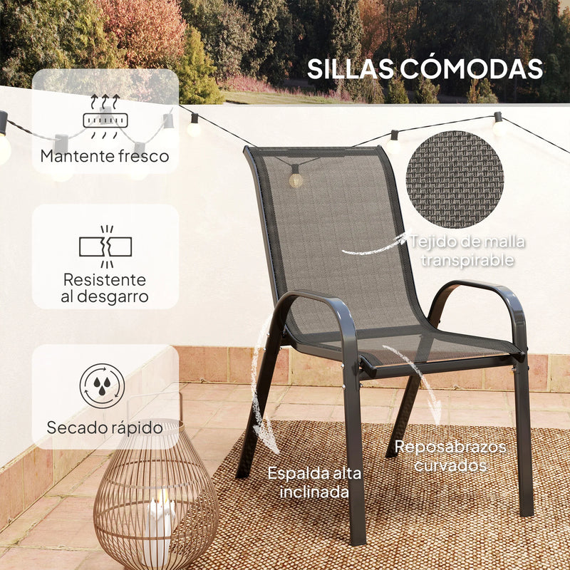 ensemble table et chaises terrasse extérieur 3 pièces