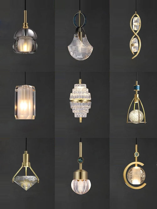 lustre en verre LED avec ceinture en cuir rétro moderne - vue 4 sur 30