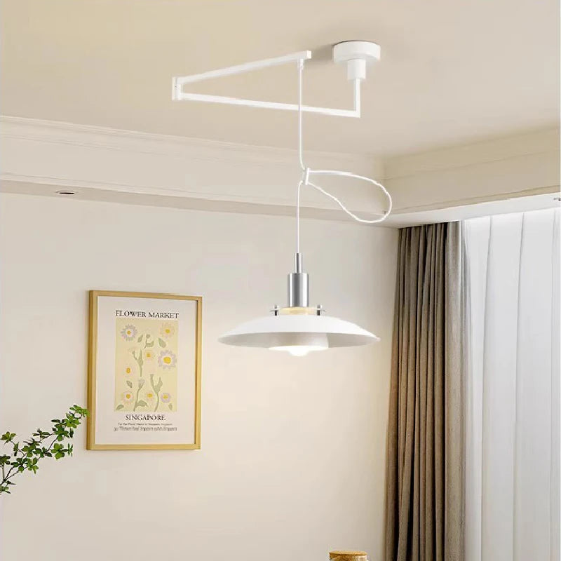 lustre minimaliste extensible rotatif avec bras pivotant pliable - vue 5 sur 13