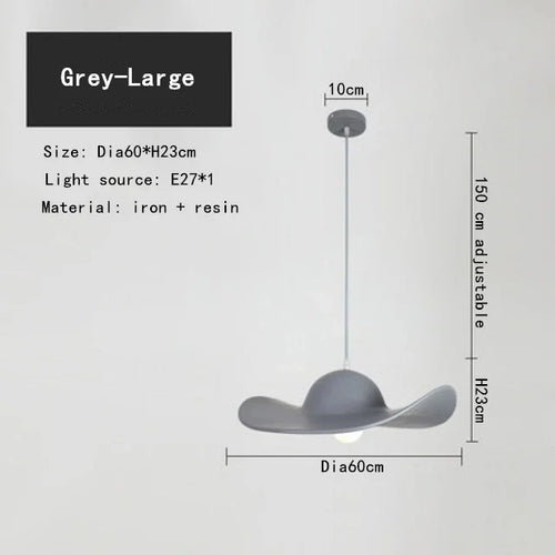 Italian Style LED Pendant Lamp For Kitchen Living Room Attic Bedroom Homestay Resin Straw Hat E27 Chandelier Home Improvement - vue 11 sur 10