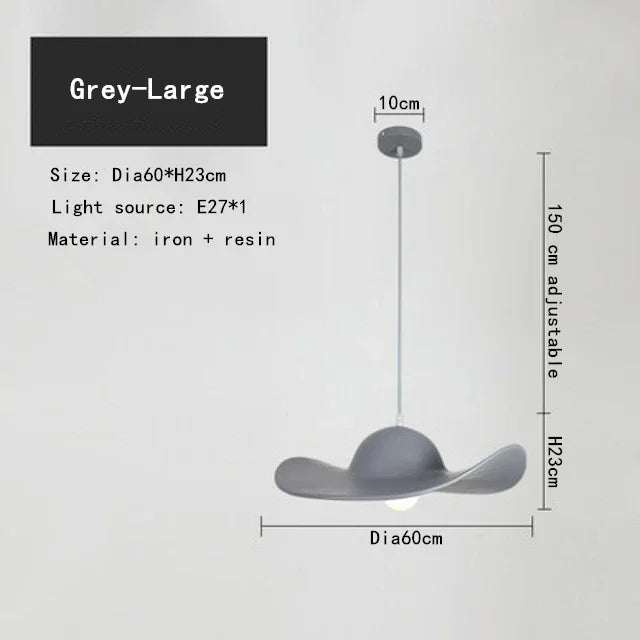 Italian Style LED Pendant Lamp For Kitchen Living Room Attic Bedroom Homestay Resin Straw Hat E27 Chandelier Home Improvement - vue 10 sur 10