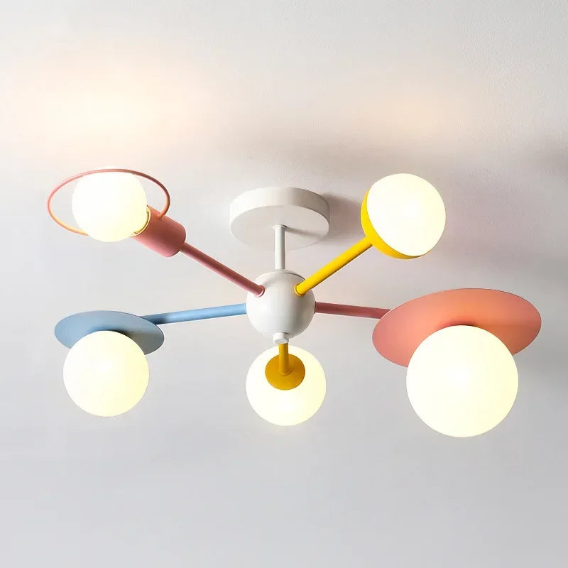 lustre nordique pour enfants dessin animé led princesse