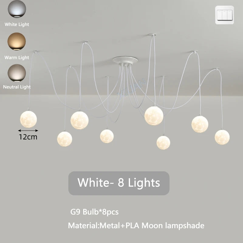 lustre multi lumières suspendues style nordique pour commerces - vue 13 sur 16