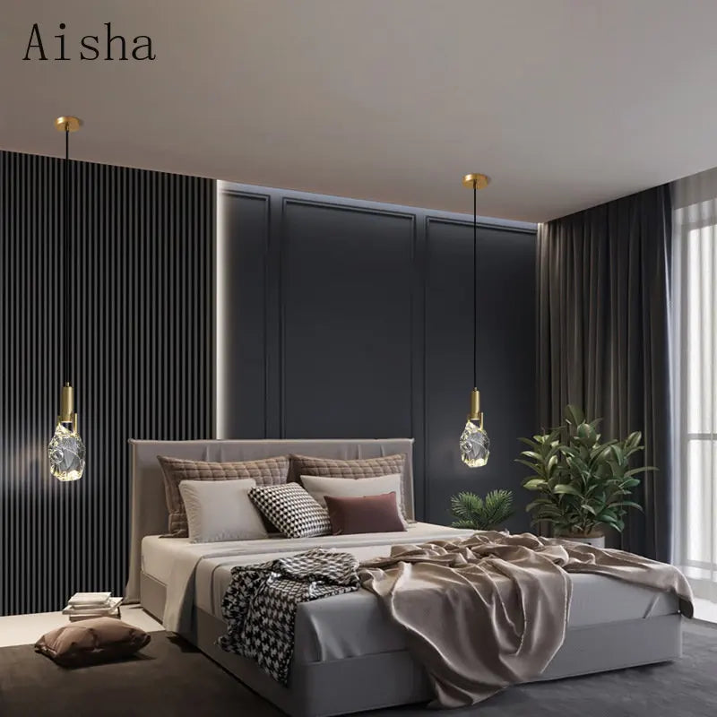 suspension en cristal led élégante pour décoration intérieure moderne - vue 3 sur 11
