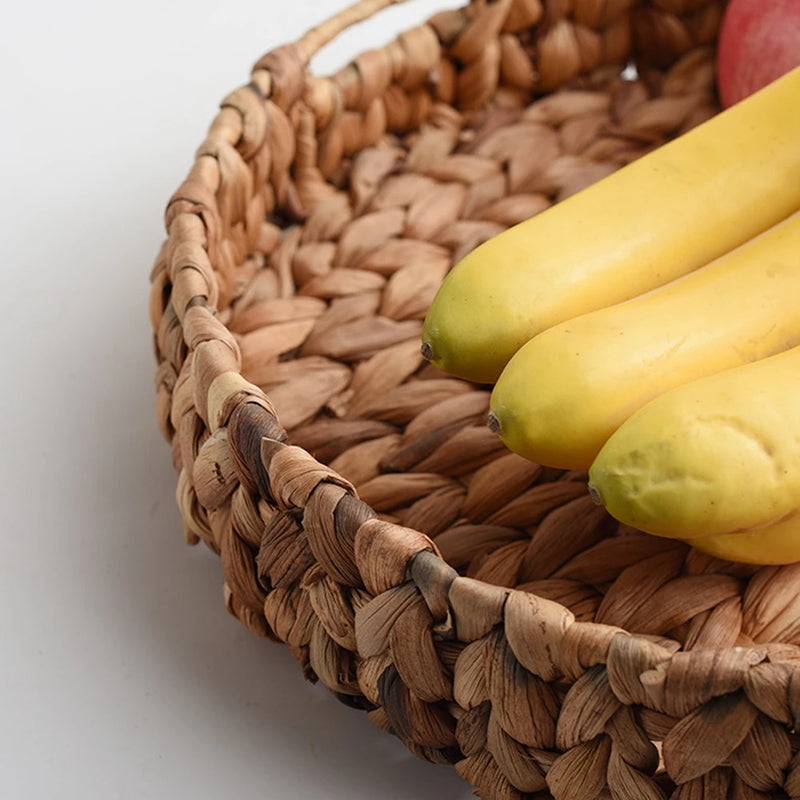panier en rotin tressé pour fruits thé et rangement décoratif