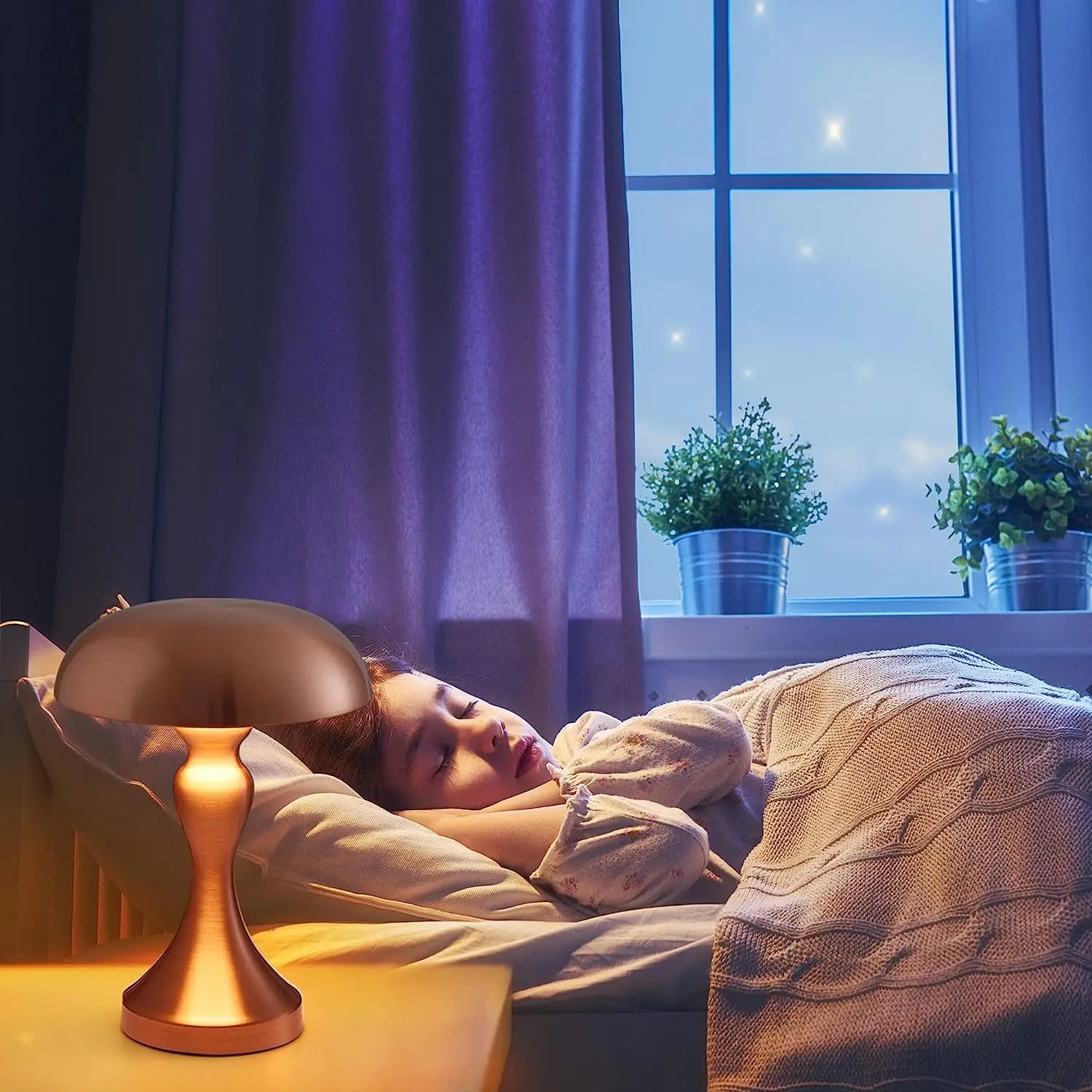 lampe de Table à LED capteur tactile bureau veilleuse Rechargeable sans fil - vue 4 sur 9