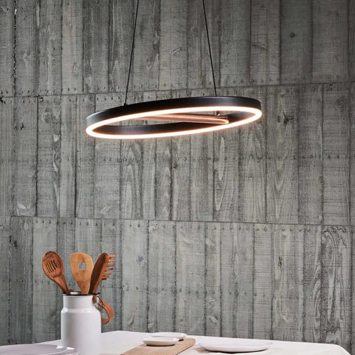 suspension ronde à bande led style moderne danois pour éclairage intérieur - vue 2 sur 7