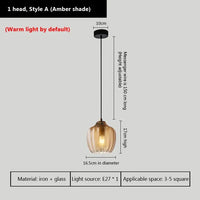Lampe led suspendue verre design moderne