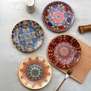 Assiette céramique bohême plate style western cuisine