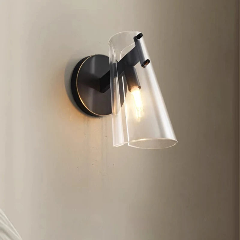 applique murale de luxe abat-jour transparent éclairage intérieur