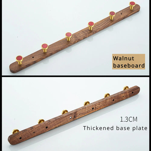 crochet créatif en bois de noyer pour organisation murale