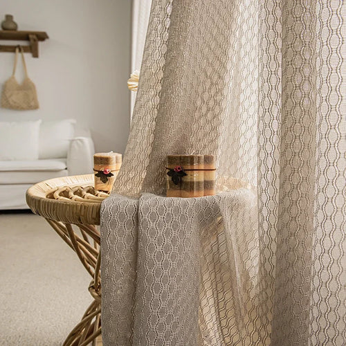 Voilage tulle moderne rayé pour salon chambre fenetre