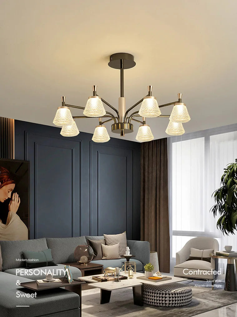 lustre moderne pour éclairage décoratif intérieur nordique - vue 4 sur 9