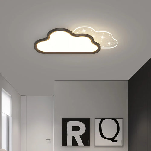 lustre nuage lumineux suspension décoration intérieure luminair - vue 7 sur 12