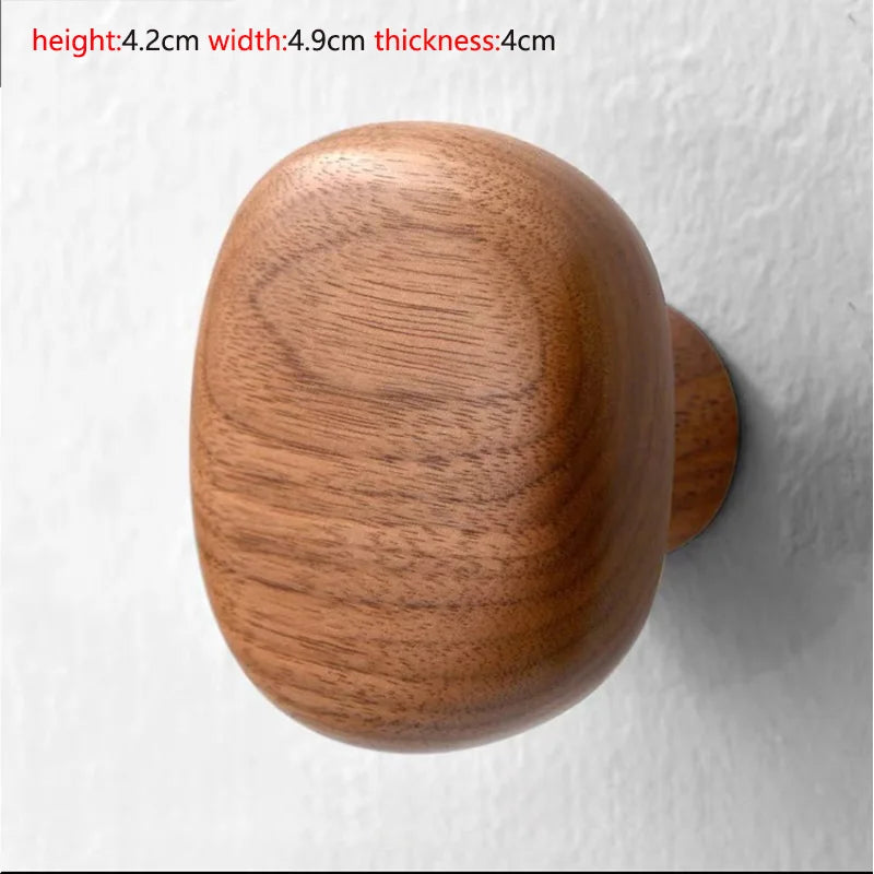 porte-manteau mural en bois naturel pour rangement décoratif - vue 6 sur 12