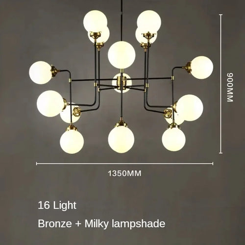 lustre artistique en verre pour décoration intérieure moderne - vue 9 sur 24