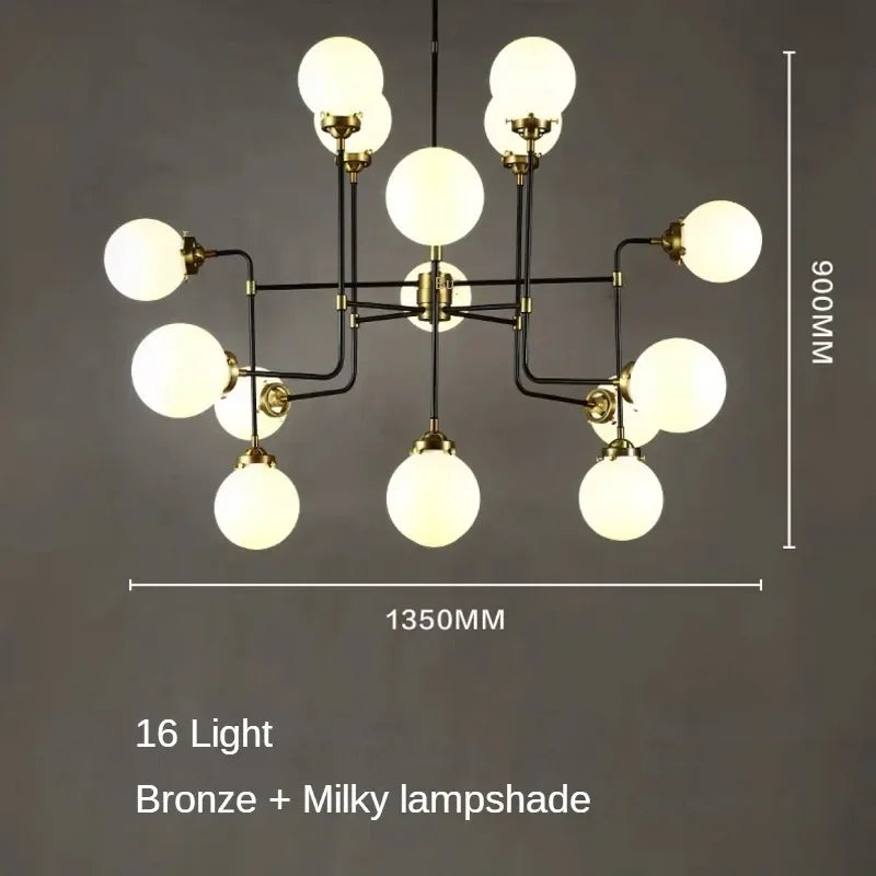 lustre artistique en verre pour décoration intérieure moderne - vue 8 sur 24