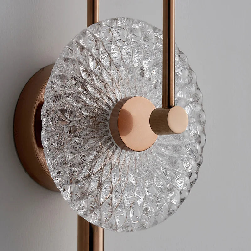 applique murale led ronde en verre pour ambiance